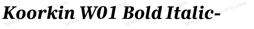 Koorkin W01 Bold Italic字体转换